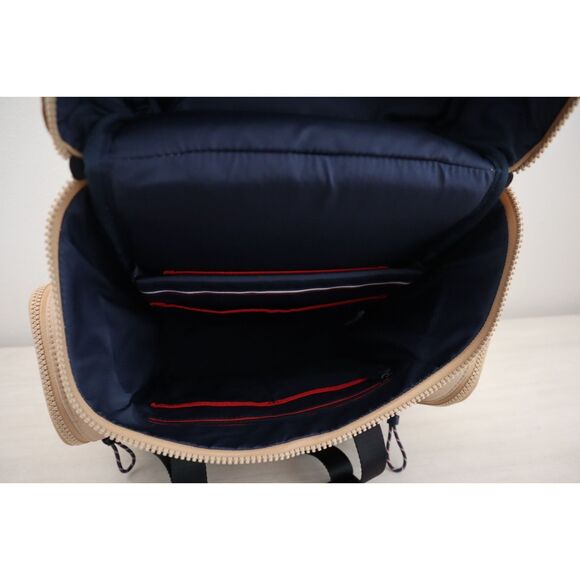 Tommy Hilfiger 69J6936-200 Beige Chasen Logo Print Side Pocket Backpack - Picture 7 of 15